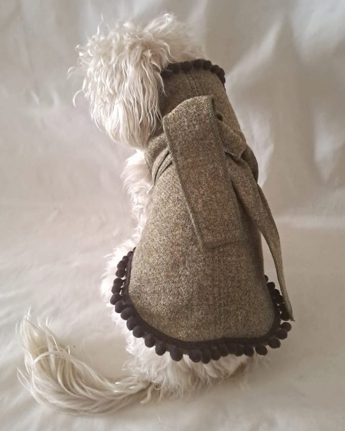 Doggy Coat- cappotto lana per cani verde melange